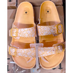 Shade & Shore Women’s Yellow Floral Sandals(131704)”Case”