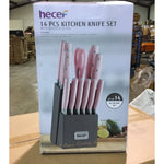 HECEF 14pc Kitchen Knife Set