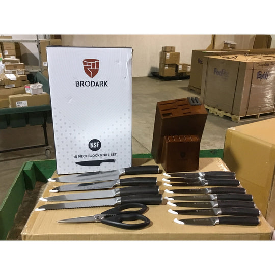 Brodark 15pc Kitchen Knife Set
