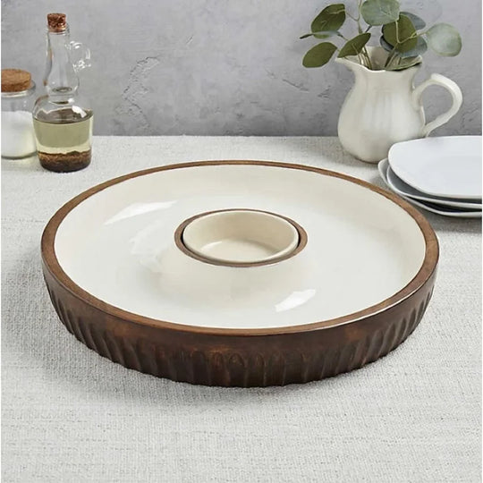Member’s Mark Mango Wood & Enamel 15” Chip & Dip Set