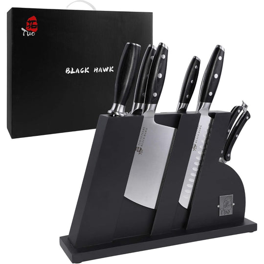 TUO Black Hawk 8pc Chinese Kitchen Knife Set