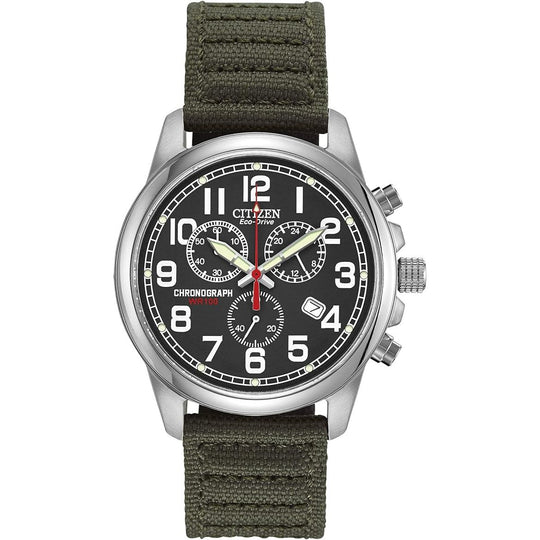 Men’s Citizen Eco-Drive Military Chronograph Watch