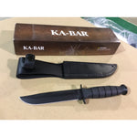 KA-BAR Short Plain Edge Fixed Blade Knife 1256