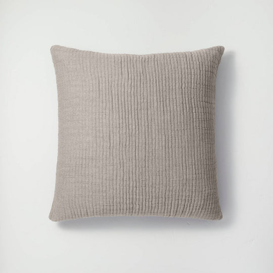 Casaluna Reversible Textured Cotton Chambray Coverlet Sham (155512) CASE