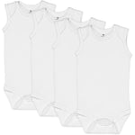 HonetBaby 100% Organic Cotton Sleeveless Bodysuit 4pk, 6/9M (CASE)