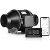 iPower Quiet 6 Inch Inline Duct Ventilation Fan with Temperature Humidity Controller
