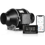 iPower Quiet 6 Inch Inline Duct Ventilation Fan with Temperature Humidity Controller