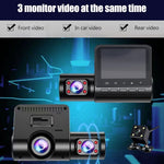 3 Channel Dash Cam - Front, Rear & Inside