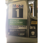 Mobil 1 Advanced Fuel Economy 0W-16 Motor Oil”Local Pickup Only”