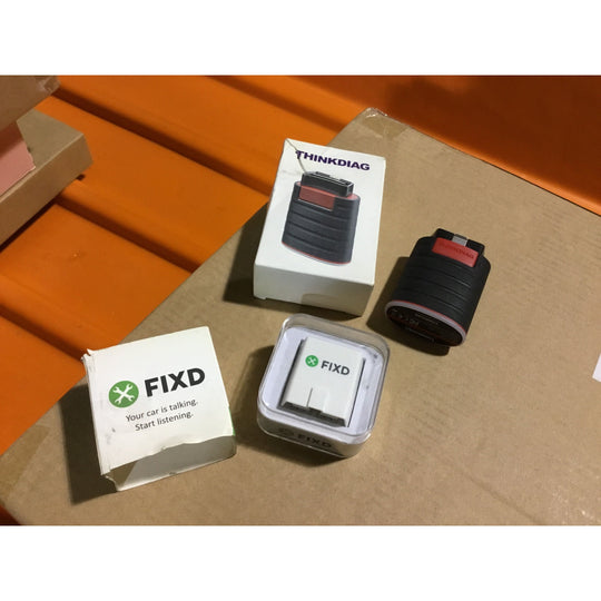 (Lot of 2) ThinkDiag Bluetooth OBD2 Scanner + FIXD Bluetooth OBD2 Scanner