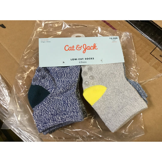 Cat & Jack 12-24M Low-Cut Socks(061868)“Case”